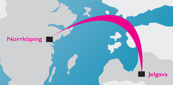 Karta Sverige Lettland